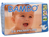 BAMBO, Детские экоподгузники для новорожден. 1-3 кг, №24
